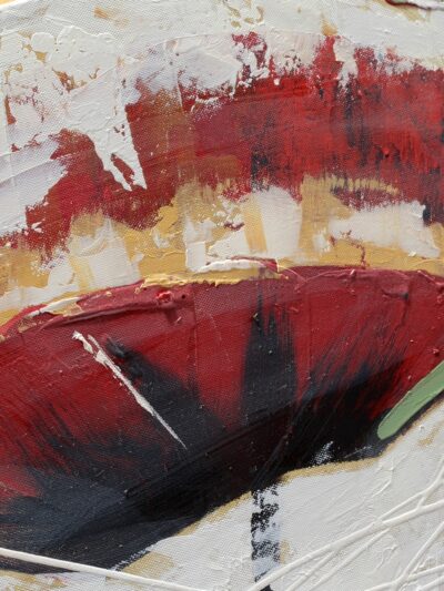 Maal "Red flowers" 30x90cm - Image 5