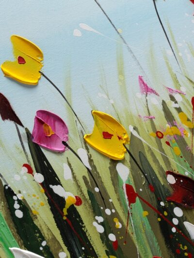 Maal "Flowers" 80x180cm - Image 2