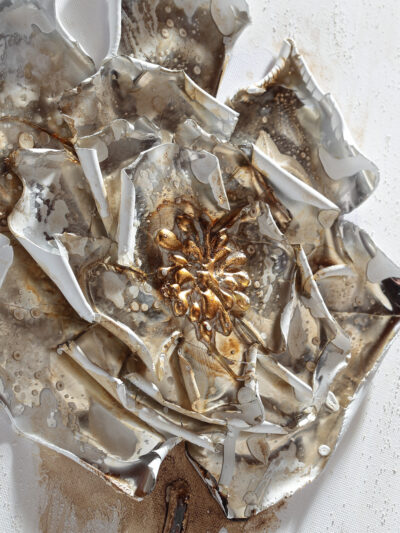 Maal "White flowers" 30x90cm - Image 2