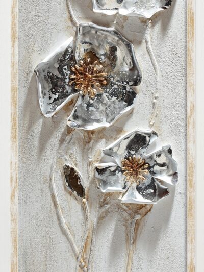 Maal "Silver flower" 30x90cm - Image 6