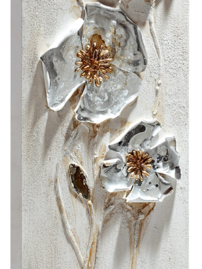 Maal "Silver flower" 30x90cm - Image 4