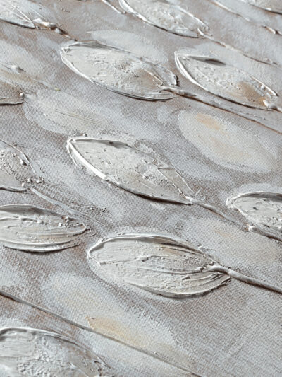 Maal "White flowers" 65x150cm - Image 2