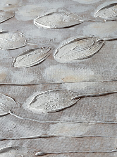 Maal "White flowers" 65x150cm - Image 5