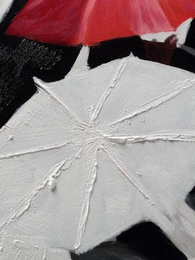 Maal "Red umbrella" 80x180cm - Image 2