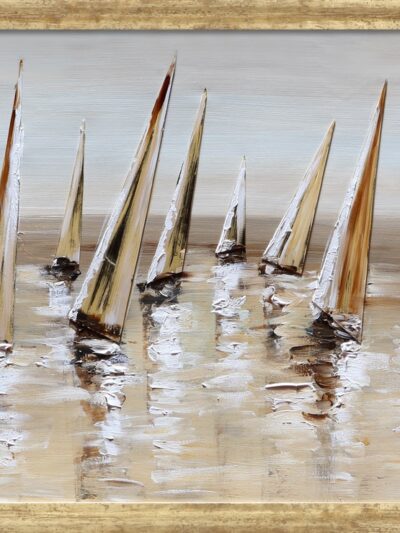 Maal "Sailboats" 65x150cm - Image 6