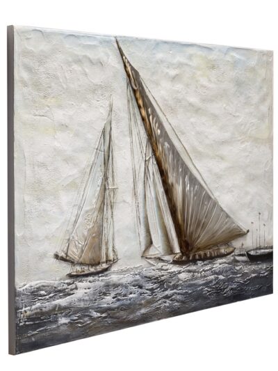 Maal "Sailboats" 80x120cm - Image 3