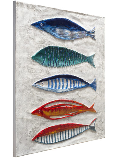 Maal "Fishes" 100x100cm - Image 3