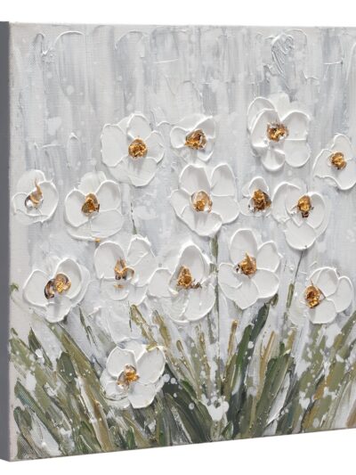 Maal "White flowers" 30x30cm - Image 3
