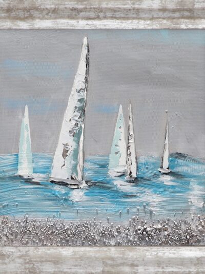 Maal "Sailboats" 30x30cm - Image 5