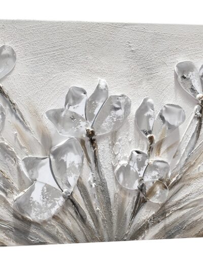 Maal "White flowers" 30x90cm - Image 3