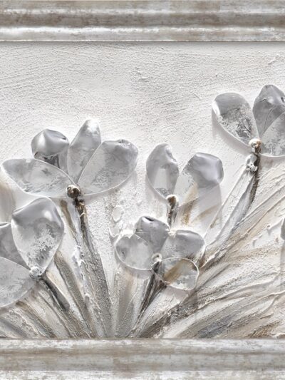 Maal "White flowers" 30x90cm - Image 6