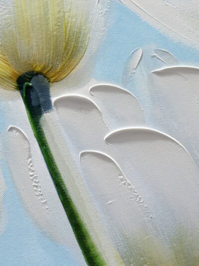 Maal "White flowers" 60x60cm - Image 2