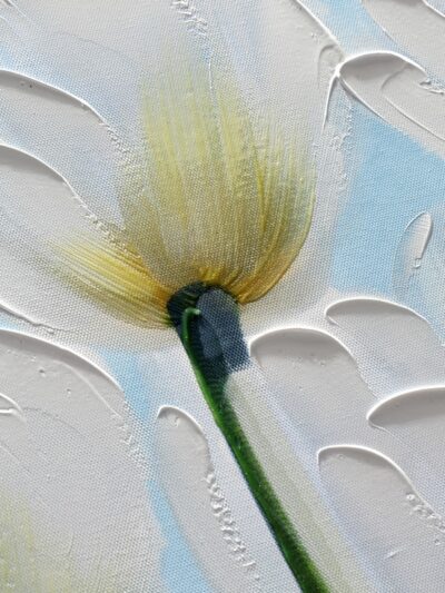 Maal "White flowers" 60x60cm - Image 5