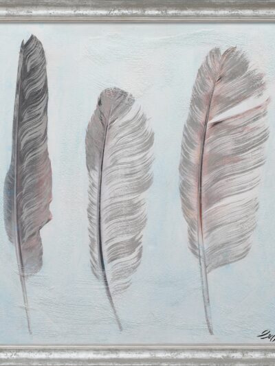 Maal "Silver feathers" 60x60cm - Image 6