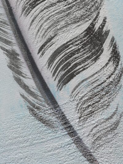 Maal "Silver feathers" 60x60cm - Image 5