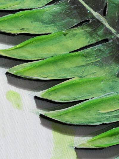 Maal "Green leaves" 60x60cm - Image 2