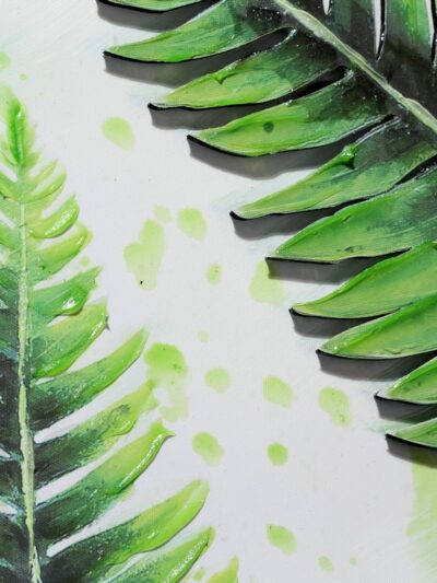 Maal "Green leaves" 60x60cm - Image 5