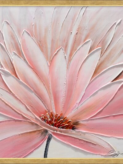 Maal "Pink flower" 60x60cm - Image 6