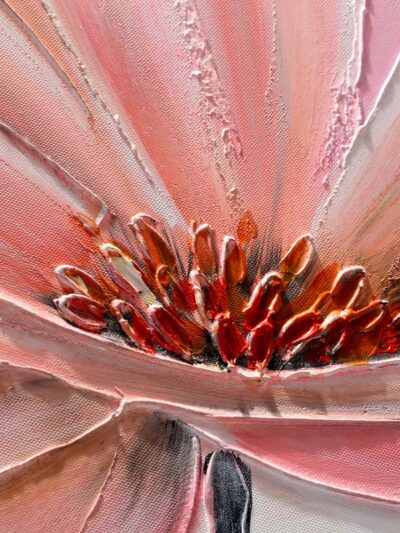 Maal "Pink flower" 60x60cm - Image 2