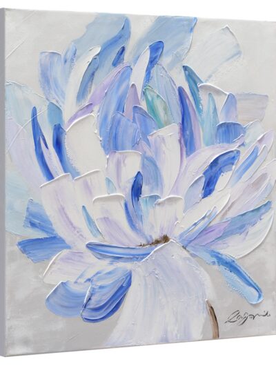Maal "Blue flower" 60x60cm - Image 3