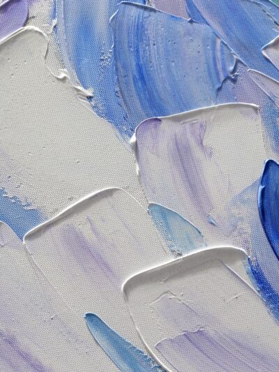 Maal "Blue flower" 60x60cm - Image 5