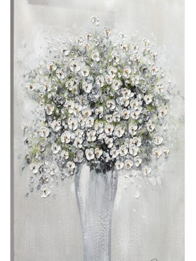 Maal "White flowers" 60x90cm - Image 3