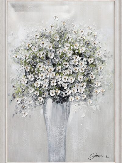 Maal "White flowers" 60x90cm - Image 6