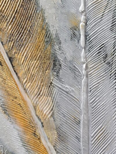 Maal "Golden feather" 60x90cm - Image 2