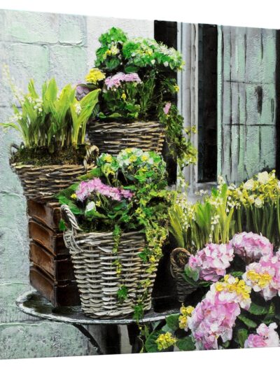 Maal "Flowers" 80x80cm - Image 3