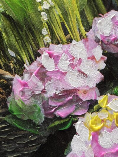 Maal "Flowers" 80x80cm - Image 2