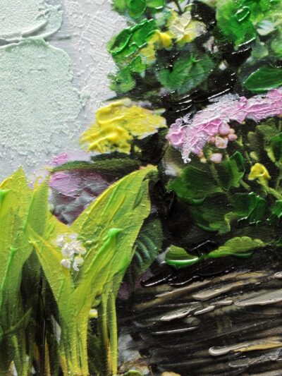 Maal "Flowers" 80x80cm - Image 5