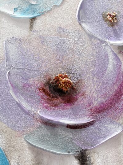 Maal "White flowers" 60x120cm - Image 2