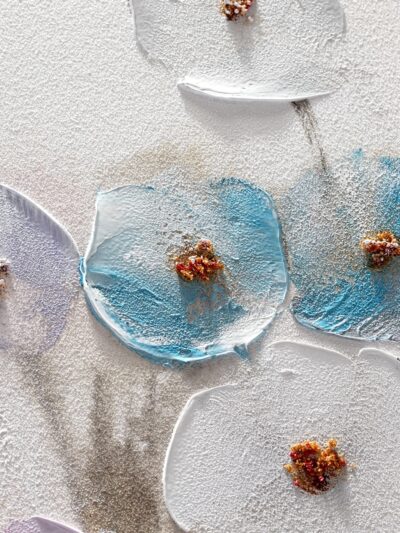 Maal "White flowers" 60x120cm - Image 5