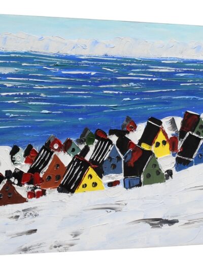 Maal "Colorful houses" 60x120cm - Image 3