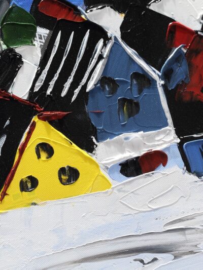 Maal "Colorful houses" 60x120cm - Image 2