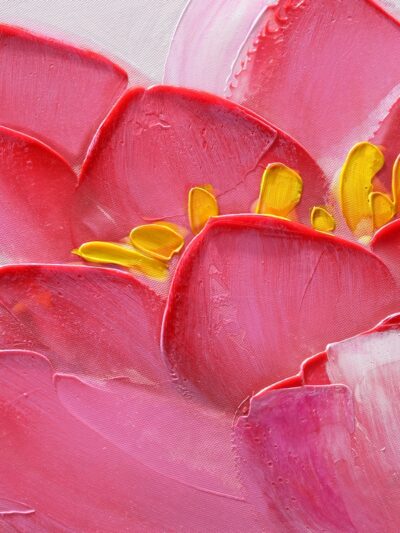 Maal "Pink flower" 60x120cm - Image 2