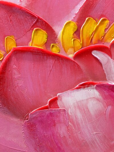 Maal "Pink flower" 60x120cm - Image 5