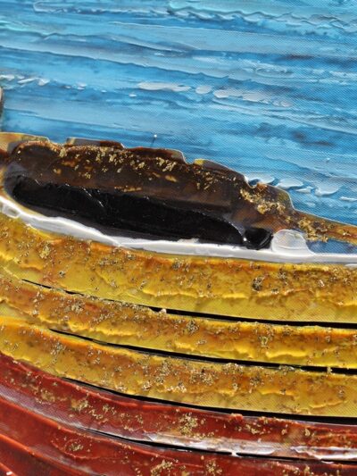 Maal "Fishingboat" 60x120cm - Image 2