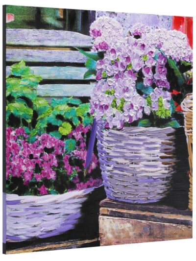 Maal "Purple flowers" 100x100cm - Image 3