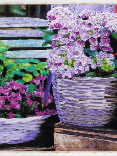 Maal "Purple flowers" 100x100cm - Image 6