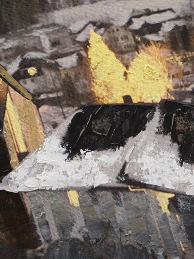 Maal "Yellow tower" 90x120cm - Image 5