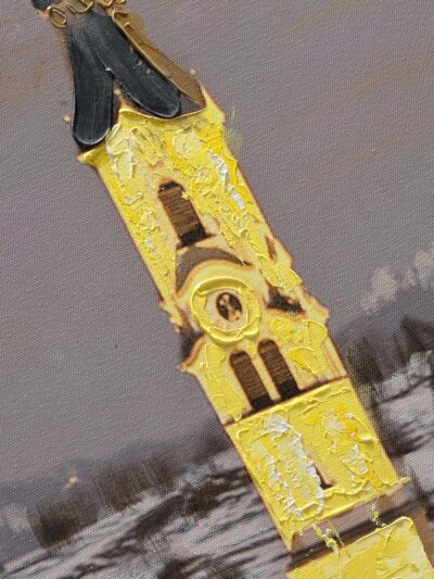 Maal "Yellow tower" 90x120cm - Image 2